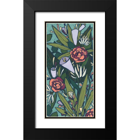 Lush Tropic Panel II Black Modern Wood Framed Art Print with Double Matting by Vess, June Erica