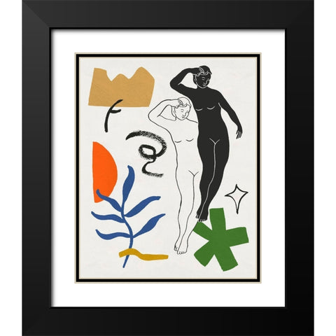 Starry Venus II Black Modern Wood Framed Art Print with Double Matting by Wang, Melissa