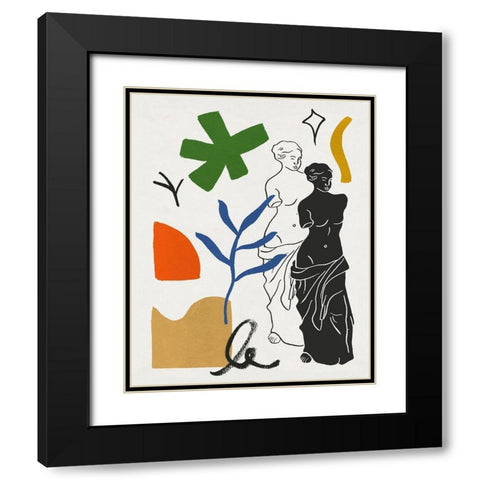 Starry Venus IV Black Modern Wood Framed Art Print with Double Matting by Wang, Melissa