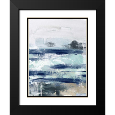 Tidal Motion I Black Modern Wood Framed Art Print with Double Matting by Vess, June Erica