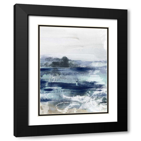 Tidal Motion II Black Modern Wood Framed Art Print with Double Matting by Vess, June Erica