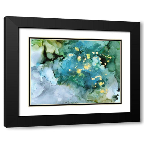 Aqua Brume I Black Modern Wood Framed Art Print with Double Matting by Borges, Victoria