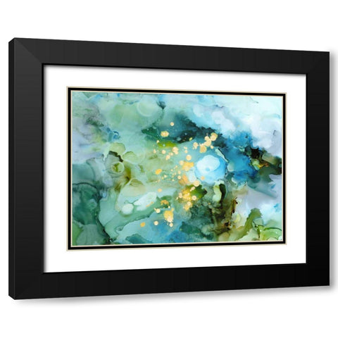 Aqua Brume II Black Modern Wood Framed Art Print with Double Matting by Borges, Victoria
