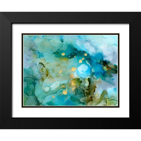Aqua Brume II Black Modern Wood Framed Art Print with Double Matting by Borges, Victoria