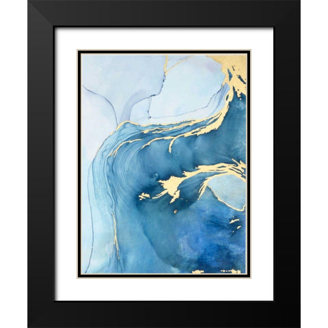 Sea Whirl I Black Modern Wood Framed Art Print with Double Matting by Borges, Victoria
