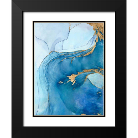 Sea Whirl I Black Modern Wood Framed Art Print with Double Matting by Borges, Victoria