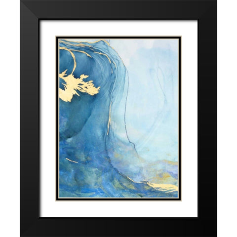Sea Whirl II Black Modern Wood Framed Art Print with Double Matting by Borges, Victoria