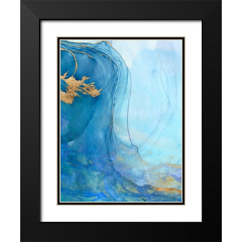 Sea Whirl II Black Modern Wood Framed Art Print with Double Matting by Borges, Victoria