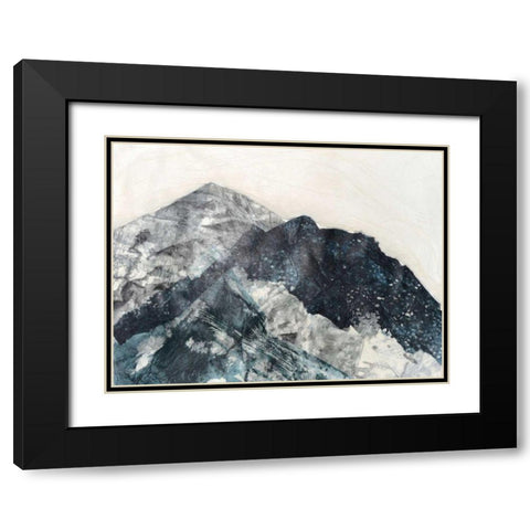 Glacial Peaks II Black Modern Wood Framed Art Print with Double Matting by Lam, Vanna