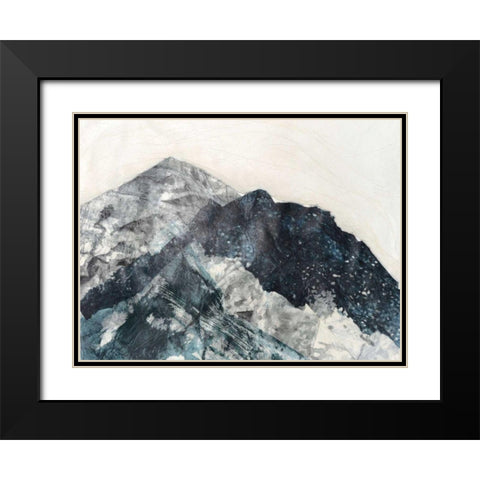 Glacial Peaks II Black Modern Wood Framed Art Print with Double Matting by Lam, Vanna