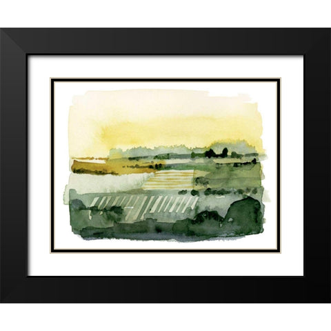 Blotted Landscape I Black Modern Wood Framed Art Print with Double Matting by Borges, Victoria