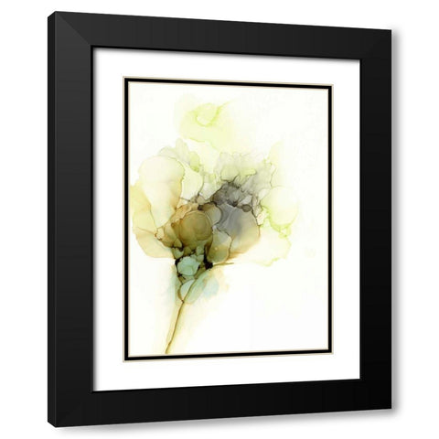 Fluid Bloom I Black Modern Wood Framed Art Print with Double Matting by Goldberger, Jennifer