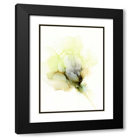 Fluid Bloom II Black Modern Wood Framed Art Print with Double Matting by Goldberger, Jennifer