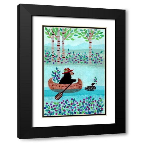 Forest Creatures II Black Modern Wood Framed Art Print with Double Matting by Conway, Kim