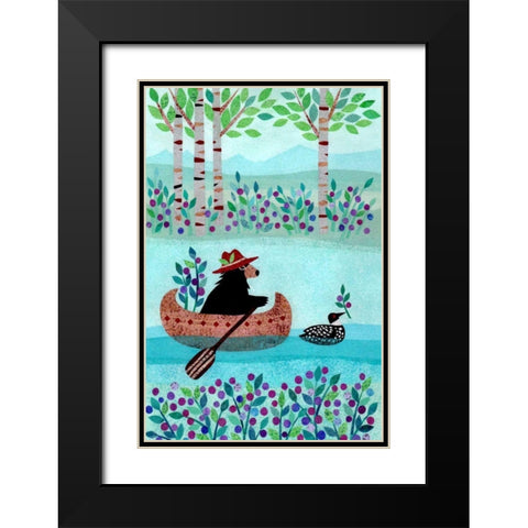 Forest Creatures II Black Modern Wood Framed Art Print with Double Matting by Conway, Kim