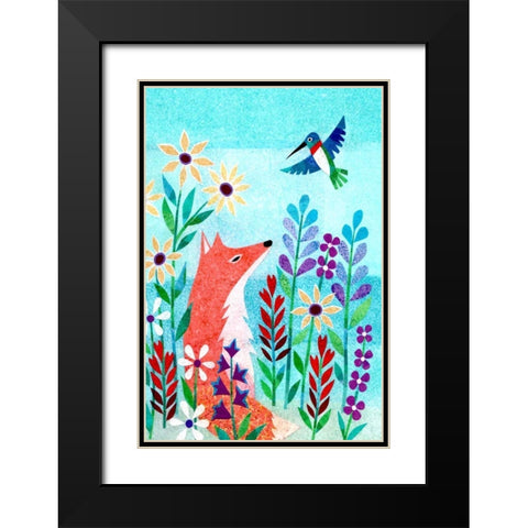 Forest Creatures IV Black Modern Wood Framed Art Print with Double Matting by Conway, Kim