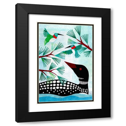 Forest Creatures IX Black Modern Wood Framed Art Print with Double Matting by Conway, Kim