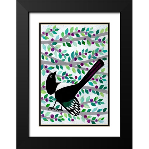 Forest Creatures X Black Modern Wood Framed Art Print with Double Matting by Conway, Kim