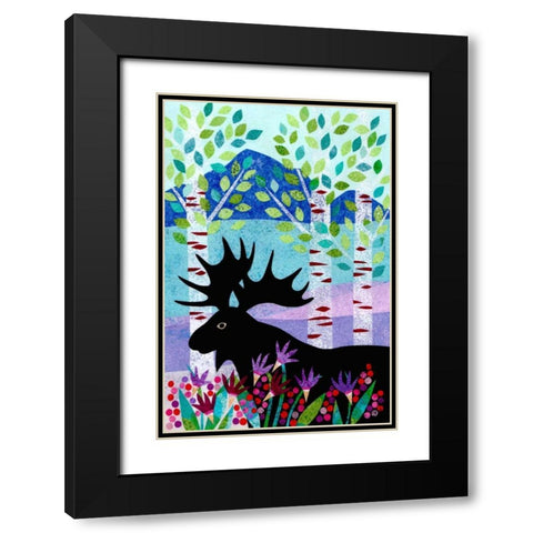 Forest Creatures XII Black Modern Wood Framed Art Print with Double Matting by Conway, Kim