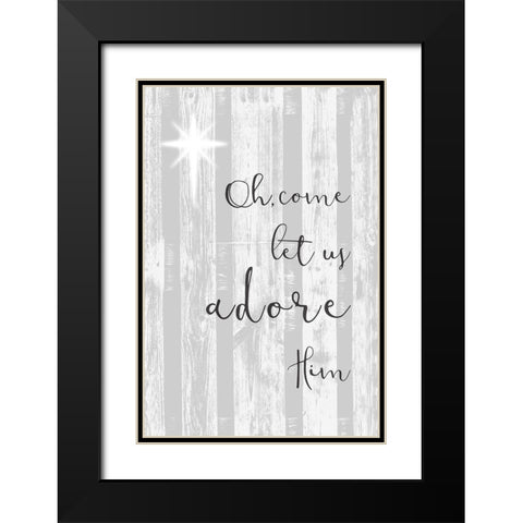 Blessed Christmas I Black Modern Wood Framed Art Print with Double Matting by Goldberger, Jennifer