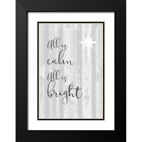 Blessed Christmas II Black Modern Wood Framed Art Print with Double Matting by Goldberger, Jennifer