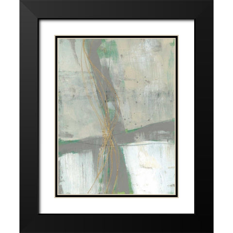 Golden Weave I Black Modern Wood Framed Art Print with Double Matting by Goldberger, Jennifer
