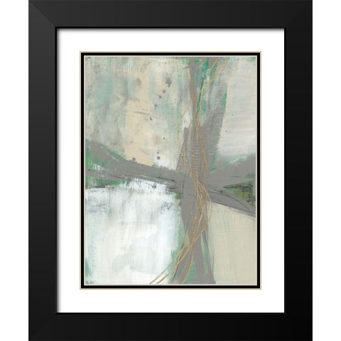 Golden Weave II Black Modern Wood Framed Art Print with Double Matting by Goldberger, Jennifer