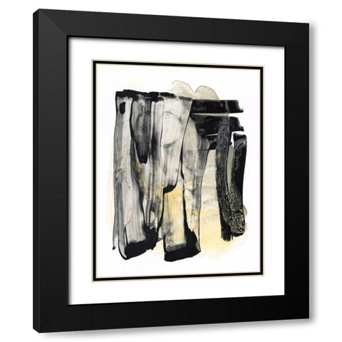 Noir Essence I Black Modern Wood Framed Art Print with Double Matting by Stramel, Renee W.