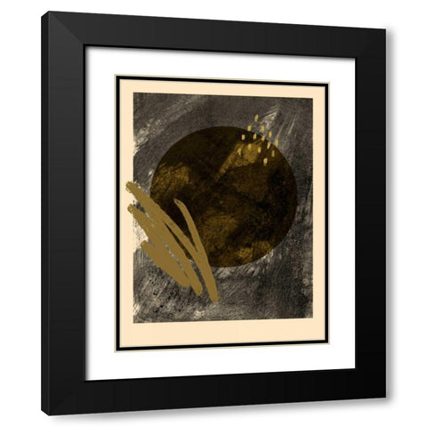 Grafis II Black Modern Wood Framed Art Print with Double Matting by Green, Jacob