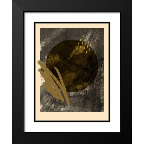 Grafis II Black Modern Wood Framed Art Print with Double Matting by Green, Jacob