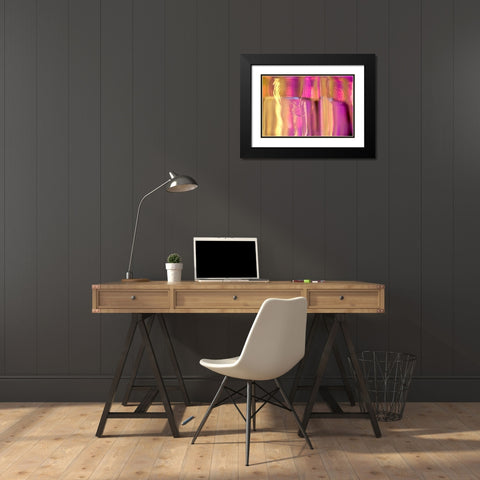 Abstracted Glass I Black Modern Wood Framed Art Print with Double Matting by Stramel, Renee W.