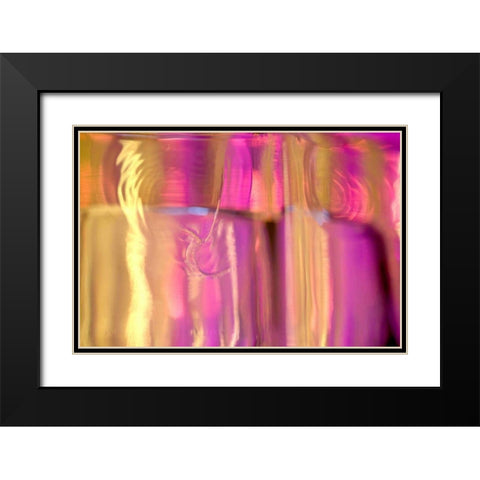 Abstracted Glass I Black Modern Wood Framed Art Print with Double Matting by Stramel, Renee W.
