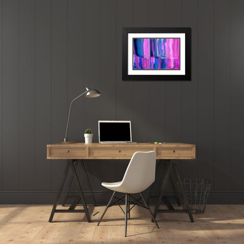 Abstracted Glass II Black Modern Wood Framed Art Print with Double Matting by Stramel, Renee W.