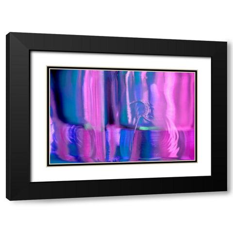 Abstracted Glass II Black Modern Wood Framed Art Print with Double Matting by Stramel, Renee W.