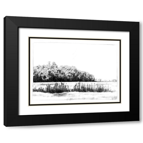 Northern Neck Landscape II Black Modern Wood Framed Art Print with Double Matting by Caroline, Emma