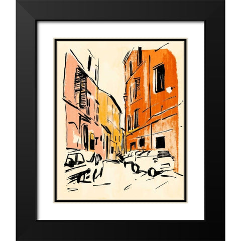 Euro Voyage I Black Modern Wood Framed Art Print with Double Matting by Warren, Annie