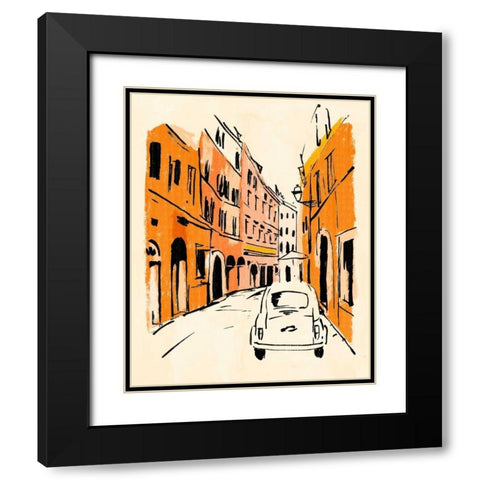 Euro Voyage III Black Modern Wood Framed Art Print with Double Matting by Warren, Annie