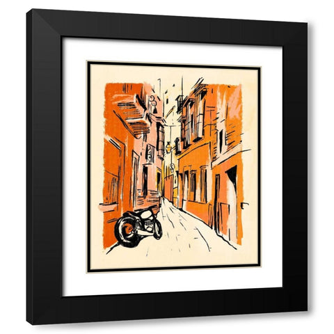 Euro Voyage IV Black Modern Wood Framed Art Print with Double Matting by Warren, Annie