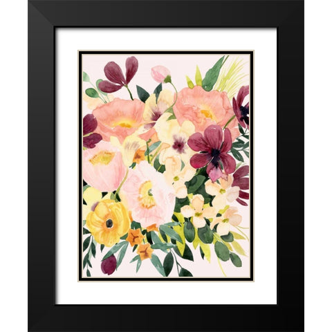 Floralist II Black Modern Wood Framed Art Print with Double Matting by Popp, Grace