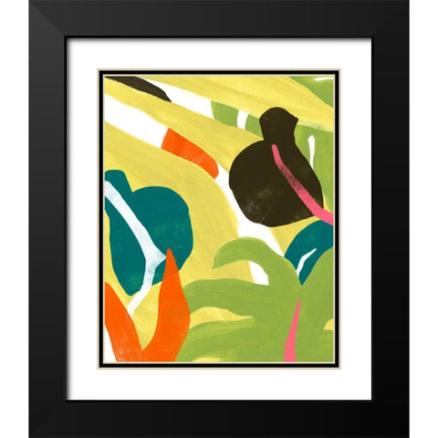 Mod Tropics II Black Modern Wood Framed Art Print with Double Matting by Vess, June Erica