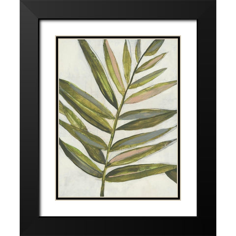 Pastel Frond I Black Modern Wood Framed Art Print with Double Matting by Goldberger, Jennifer