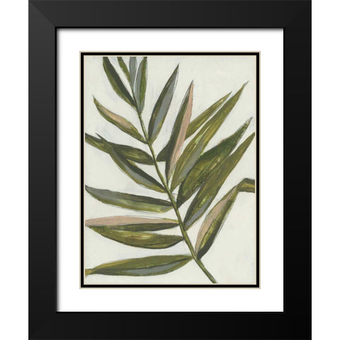 Pastel Frond II Black Modern Wood Framed Art Print with Double Matting by Goldberger, Jennifer