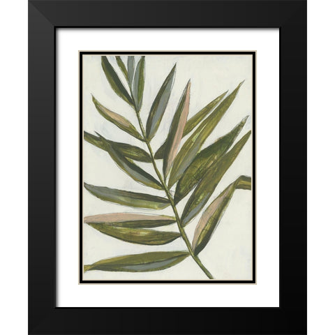 Pastel Frond II Black Modern Wood Framed Art Print with Double Matting by Goldberger, Jennifer