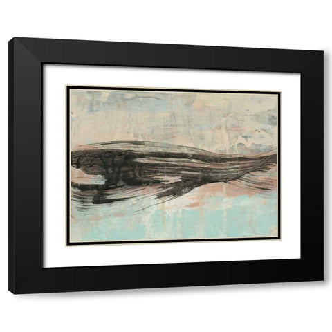 Ebony Ribbon I Black Modern Wood Framed Art Print with Double Matting by Goldberger, Jennifer