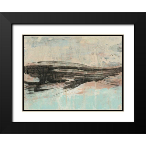 Ebony Ribbon I Black Modern Wood Framed Art Print with Double Matting by Goldberger, Jennifer