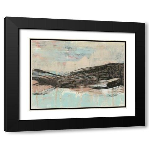 Ebony Ribbon II Black Modern Wood Framed Art Print with Double Matting by Goldberger, Jennifer