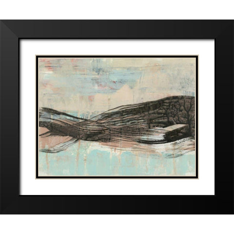 Ebony Ribbon II Black Modern Wood Framed Art Print with Double Matting by Goldberger, Jennifer