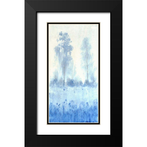 Blue Focus I Black Modern Wood Framed Art Print with Double Matting by OToole, Tim