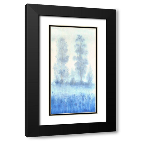 Blue Focus II Black Modern Wood Framed Art Print with Double Matting by OToole, Tim