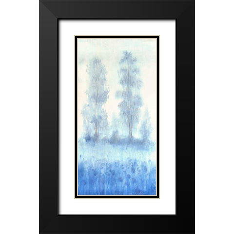 Blue Focus II Black Modern Wood Framed Art Print with Double Matting by OToole, Tim